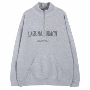 laguna beach inspired zipup sweatshirt   youthful & chic 4182