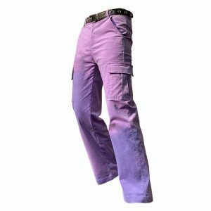 lavender cargo pants sleek design & youthful appeal 5384