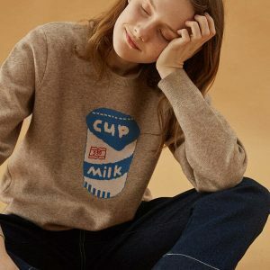 luxurious milk jumper exclusive & youthful design 2113