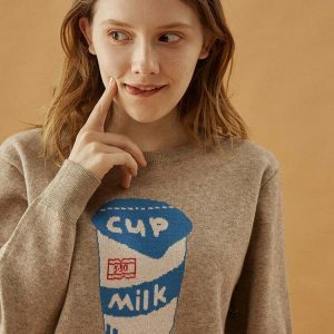 luxurious milk jumper exclusive & youthful design 3627