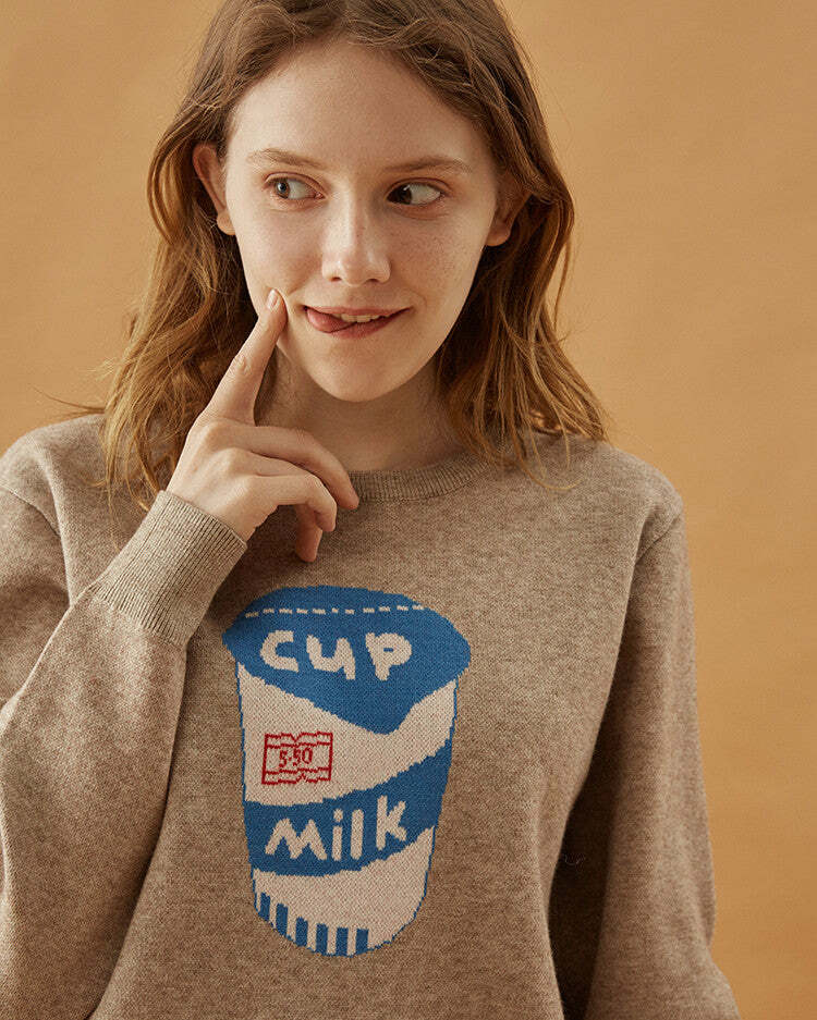 luxurious milk jumper exclusive & youthful design 3627