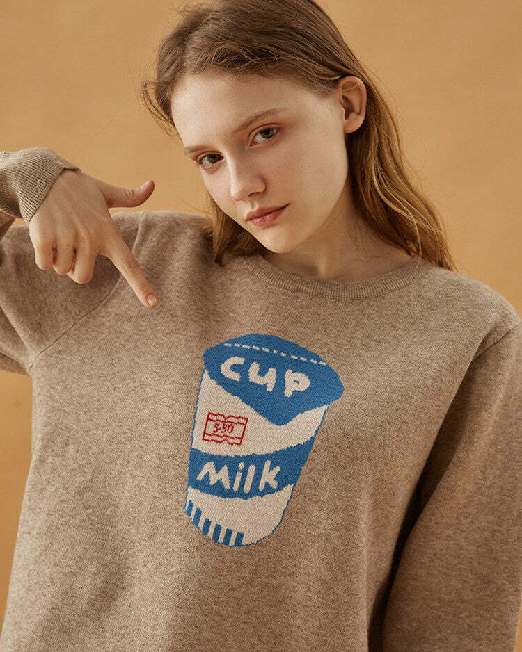 luxurious milk jumper exclusive & youthful design 5863