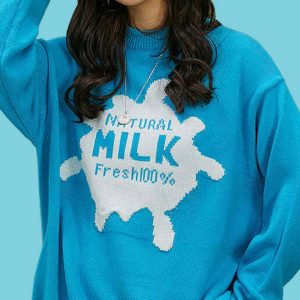 luxurious natural milk knit sweater soft 5723