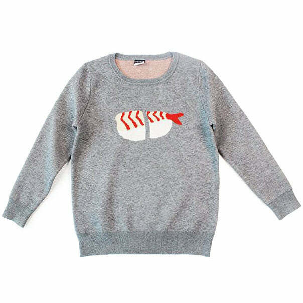 luxurious sushi print jumper youthful & exclusive design 7837