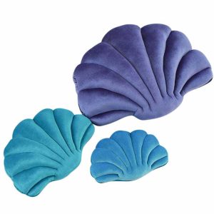 luxurious velvet pillow with chic shell decoration 2695