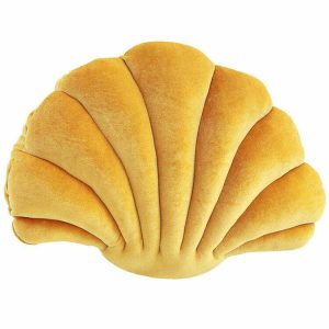 luxurious velvet pillow with chic shell decoration 2794