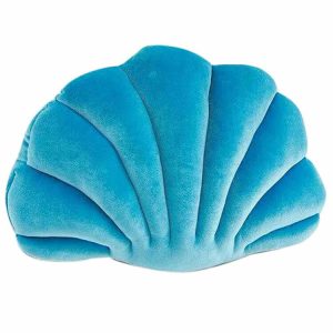 luxurious velvet pillow with chic shell decoration 3855