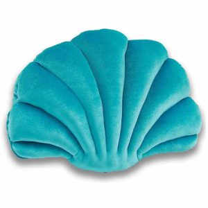 luxurious velvet pillow with chic shell decoration 5127