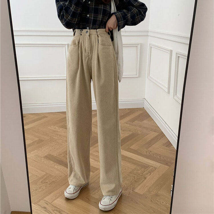 minimalist corduroy pants sleek outfit essential 1373