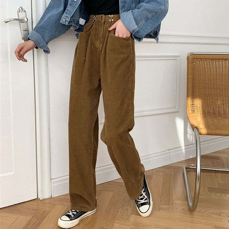 minimalist corduroy pants sleek outfit essential 3646