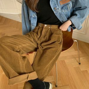 minimalist corduroy pants sleek outfit essential 6512