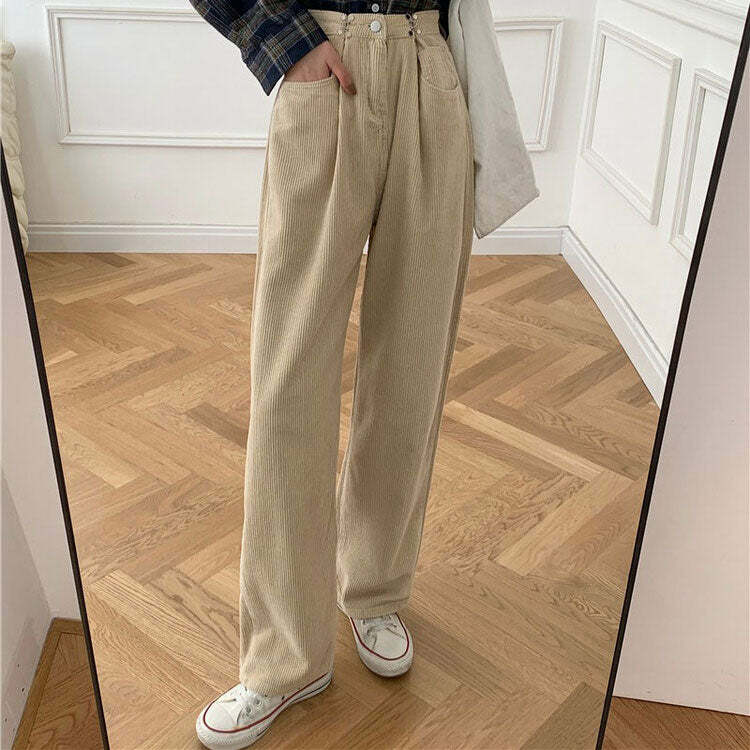 minimalist corduroy pants sleek outfit essential 7392