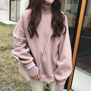 minimalist high neck sweatshirt sleek & timeless comfort 3721