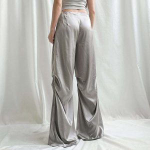 miracle satin wide pants   sleek & luxurious y2k aesthetic 1451