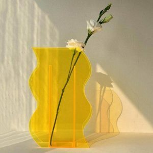modern abstract acrylic vase artistic & chic home decor 7371