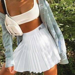 naughty list pleated skirt edgy & youthful streetwear staple 7194