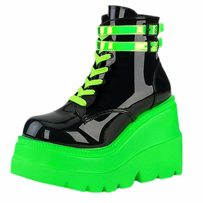 neon tornado platform boots youthful neon platform boots edgy tornado design 5473