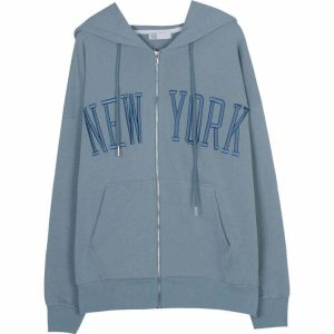 new york embroidered hoodie iconic & urban streetwear 3883