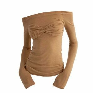 parisian ruched top long sleeve chic elegance 8772