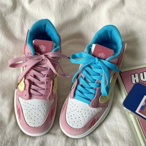 pastel aesthetic floral sneakers youthful & vibrant style 3237