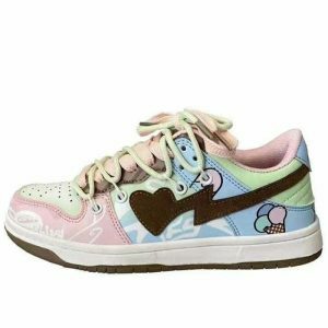 pastel heart sneakers youthful aesthetic & iconic style 5949