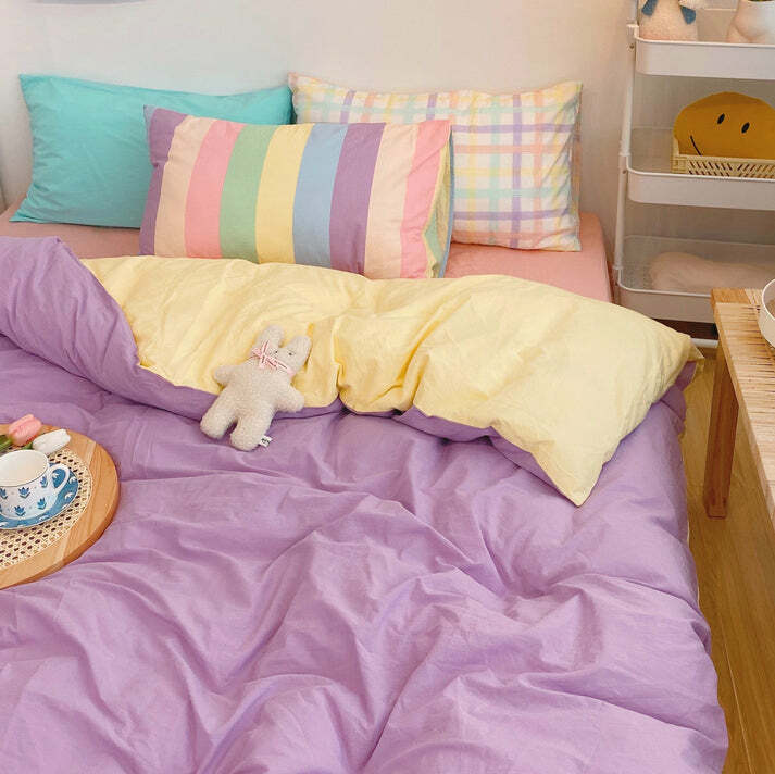 pastel sweetz bedding set   youthful & chic comfort essentials 5729