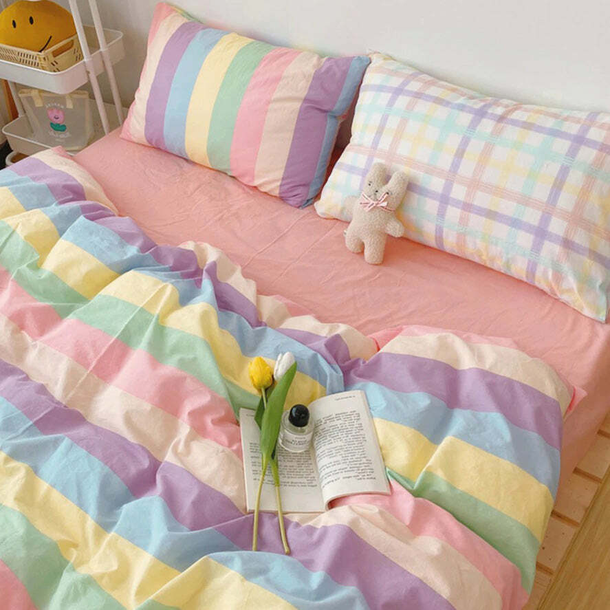 pastel sweetz bedding set   youthful & chic comfort essentials 7253