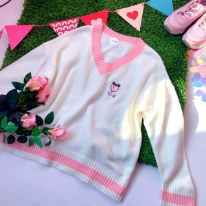 peach aesthetic jumper youthful & chic design 3304