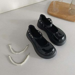 pearl embellished chunky sandals chic & luxurious streetwear 2988