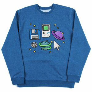 pixel universe sweatshirt   youthful & dynamic design 1619