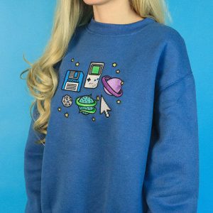 pixel universe sweatshirt   youthful & dynamic design 8896