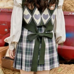 preppy bear argyle vest   youthful crop design 1338