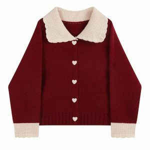 preppy collar cardigan   knit design youthful elegance 2808