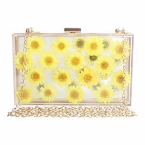 pressed flower handbag   chic & youthful aesthetic 6380