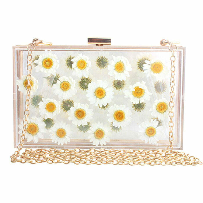 pressed flower handbag   chic & youthful aesthetic 8487