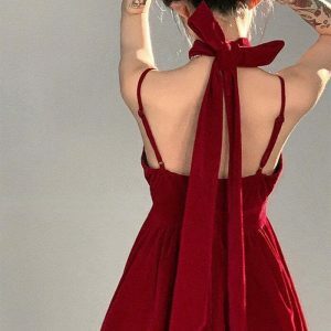 red velvet halter dress chic & luxurious evening wear 1329
