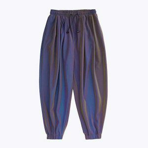 reflective wide leg pants dynamic & youthful streetwear 8421