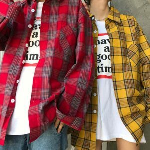 retro 90s plaid shirt iconic & youthful streetwear 3914