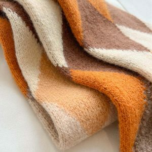 retro argyle scarf dynamic pattern & youthful style 8464
