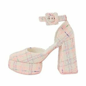 retro barbiecore heels platform design youthful & chic 8503