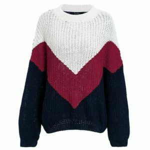 retro block stripe jumper dynamic & youthful appeal 2846