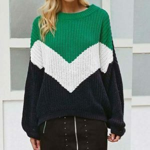 retro block stripe jumper dynamic & youthful appeal 6718