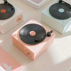 retro bluetooth speaker vinyl player   iconic sound design 4052