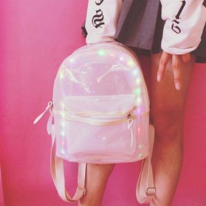 retro bunny backpack with dynamic light show feature 3613