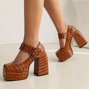 retro chic mary jane platform heels youthful 2