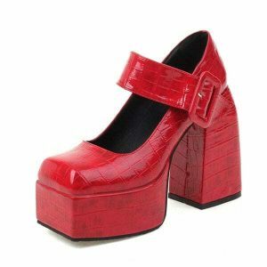 retro chic mary jane platform heels youthful 2