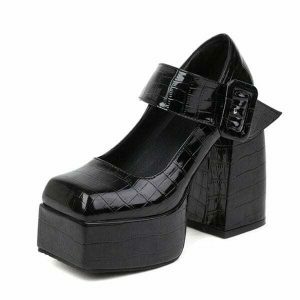 retro chic mary jane platform heels youthful 2