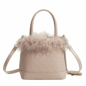 retro fluffy bag soft girl aesthetic & chic comfort 7250
