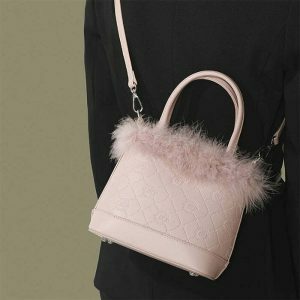 retro fluffy bag soft girl aesthetic & chic comfort 8035