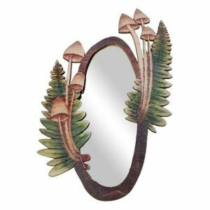 retro forest mushroom mirror   wooden & eclectic charm 8815